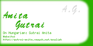 anita gutrai business card